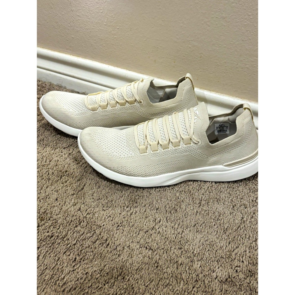 APL TechLoom Breeze Men Size 12 Knit Running Weight Lifting Shoes Sneakers Beige